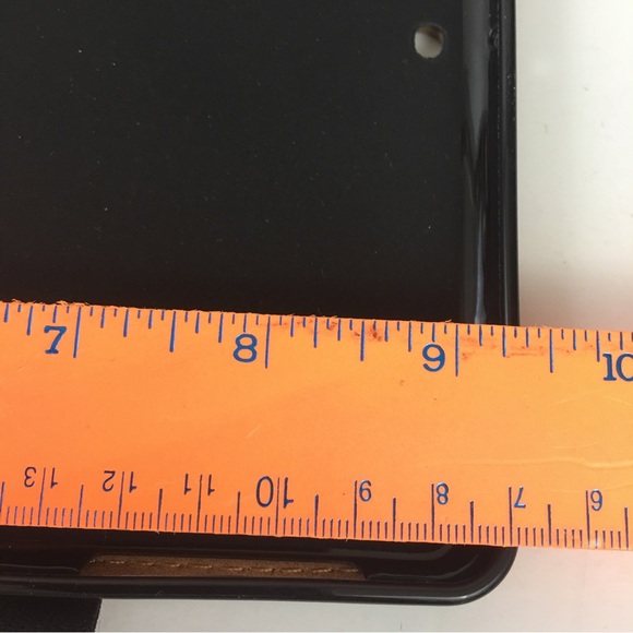 Tablet Device Holder Case embossed leaf print sorrel tan EUC - Picture 9 of 10